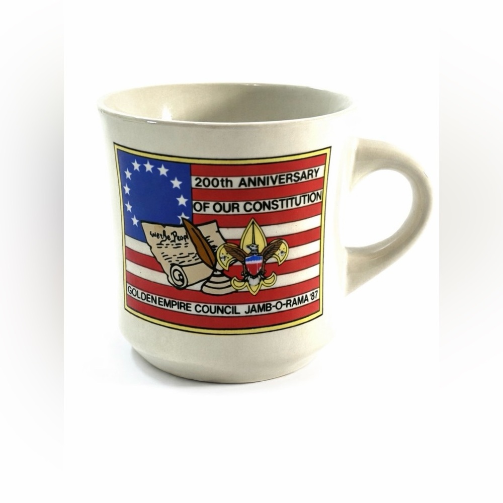 Rare 200th Anniversary Of Constitution Golden Empire Council Jamb-O-Rama ‘87 Mug - Picture 2 of 10